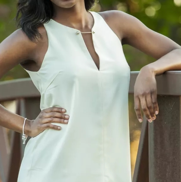 NWT Lulu's Bar Cream Shift Dress Sz. S - Picture 7 of 8